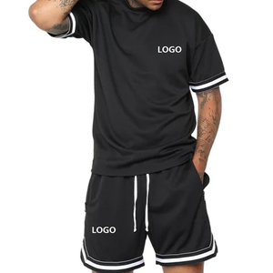 Conjunto de pantalones cortos deportivos para hombre, para crossfit, fitness, entrenamiento, correr, gimnasio y camiseta. - Product Image 2