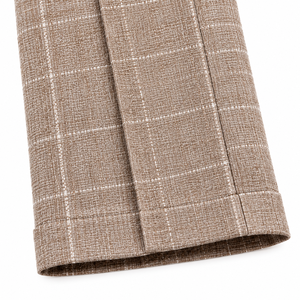 Boys Beige Check Plain Polyester/Cotton Academic School Uniform Set White Shirt <b>Waistcoat</b> Trousers Kids Student Clothing - Product Image 3