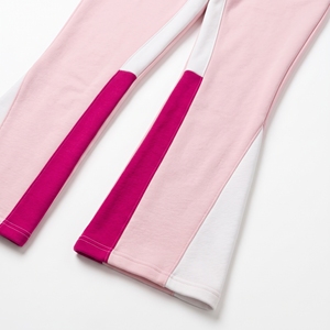 Pink Embroidered Heavyweight Solid 100% Cotton Quick Dry Tracksuit Pants Women Drawstring Jogger Sweatpants Side Stripe Casual - Product Image 2