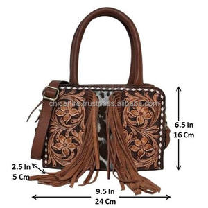 Mini bolso de mano de cuero de diseñador de moda para mujer, bolso de mano de cuero de vaca de alta calidad con flecos, correa cruzada ajustable, bolso de hombro - Product Image 2