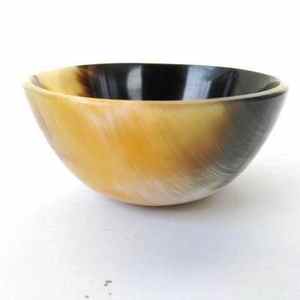 Tazón de Servir de Cuerno Natural Pulido de Alta Calidad, Estilo Vintage, Ecológico, Ligero, Reutilizable, Apto para Lavavajillas, Decorativo para Fiestas - Product Image 1