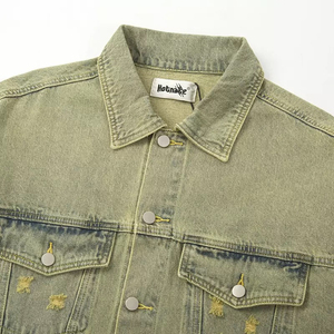 Ensemble de survêtement en jean épais et décontracté pour l'hiver, deux pièces, unisexe, personnalisé, pour hommes, séchage rapide, de notre usine de vêtements - Product Image 5