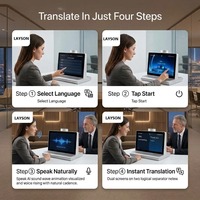 Traducteur vocal IA en temps réel, appareil de traduction linguistique intelligent à double écran de 10 pouces pour les bureaux et les affaires internationales