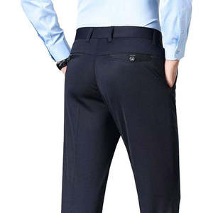 Men's Slim Fit Stripe Dress men's pants Business Formal Casual Office Trousers Skinny Stylish Fabric Design Sweatpants for men - Product Image 4