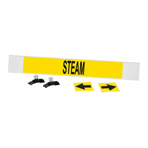 Marqueur de tuyaux haute performance Brady STEAM jaune pour tuyaux de 8 pouces ou plus - Product Image 2
