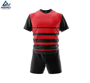 Uniformes de Rugby Impresos, Conjunto Completo de Rugby que Incluye Camiseta, Pantalones Cortos, Calcetines, Nombre del Equipo Personalizado, 100% Poliéster para Competiciones de Liga - Product Image 4