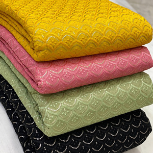 SQ embroidery fabric sequin fabric embroidery abaya fabric embroidered <b>kaftan</b> fabric beaded fabric garment manufacturing factory - Product Image 2