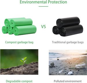 Trash <b>Bags</b> Small Biodegradable Garbage <b>Bags</b> <b>Compostable</b> Food Waste Can Liners Wall - Product Image 4