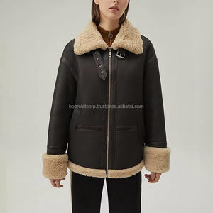 Boomletcorp Chaquetas de cuero de moda de estilo de alta calidad para mujer Chaqueta de cuero a prueba de agua con logotipo personalizado en todos los colores. - Product Image 1