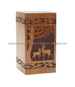 Urnas de cremación de madera para adultos Urnas de madera Urnas funerarias Tamaño personalizado Suministros funerarios - Product Image 3
