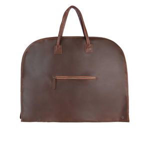 Bolsa de Ropa de Cuero de Primera Calidad Hecha a Mano, Porta Trajes con Cremallera Resistente, Maleta de Viaje Informal y Sencilla para Negocios - Product Image 1