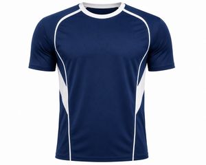Camiseta Casual de Manga Corta para Hombre, Color Gris Azul Marino, Cuello Redondo, Secado Rápido, Transpirable, Corte Regular, Tejido de Poliéster, Patrón Geométrico - Product Image 3