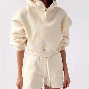 Survêtements personnalisés pour hommes et femmes, sweats à capuche épais 500 GSM 350 GSM en molleton polyester/coton brodé, et shorts amples - Product Image 1