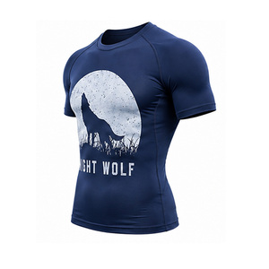 T-shirt de compression pour homme, extensible, respirant, pour la course à pied, la gym, l'entraînement, vêtements de sport personnalisés, fabricant en gros, conception OEM - Product Image 6