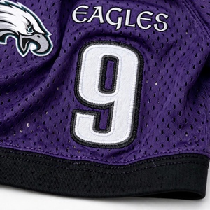 เสื้อฟุตบอลทีม Purple Eagles หมายเลขเก้า แบบสั่งทำพิเศษ โรงงานขายส่ง ผู้ผลิต OEM ชุดกีฬาแบบระบายอากาศ โพลีเอสเตอร์ - Product Image 4