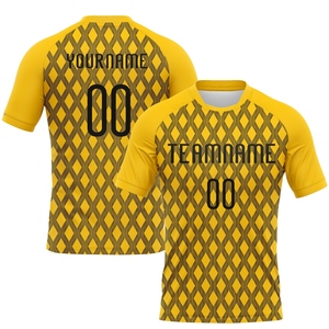 Uniforme de Voleibol Sublimado con Forma Geométrica Amarilla, Negra y Blanca, Personalizado, el Más Vendido en la Industria, Venta Directa al Por Mayor - Product Image 1