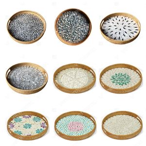 Contemporary Styling Woven Dinner Bamboo <b>Tray</b> <b>Table</b> Capiz Shell <b>Tray</b> Home Accessories Home Décor - Product Image 1