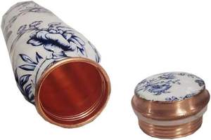 Woodland Art <b>Copper</b> Water <b>Bottle</b> Forest Wildlife Print Pure <b>Copper</b> <b>Drinking</b> <b>Bottle</b> Leakproof Reusable Wellness <b>Bottle</b> - Product Image 2