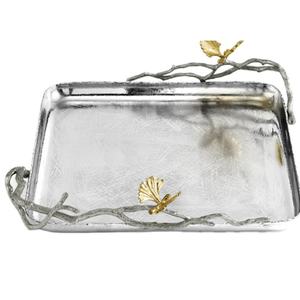 Plateau carré en aluminium Décoration de la maison Poignée Design Cuisine Stockage des aliments et Plateau de service Hôtel Restaurant Maison Vente en gros - Product Image 1