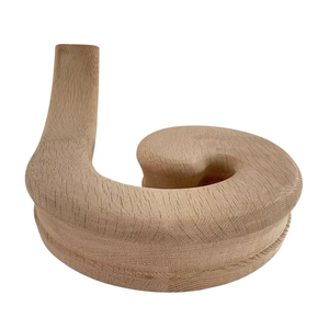 Escalier en bois d'usine vietnamienne 7035, montée rapide à droite, accessoires en spirale pour escaliers intérieurs et extérieurs, mains courantes en bois - Product Image 2