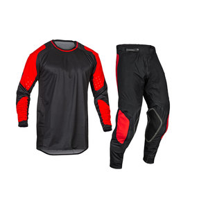 Conjunto de Pantalones y Jersey de Motocross con Bloques de Color en Lona, Manga Larga, Unisex, Equipo de Protección para Conducción Todoterreno (Tela de 220g) - Product Image 1