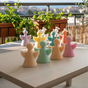 Mini Angel Shape Handmade Paraffin Wax Scented <b>Candle</b> Pastel Home Decor Gift for Thanksgiving Christmas Mother's Day Diwali - Product Image 3