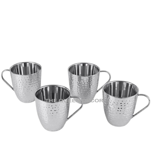 Wholesale Priced Premium <b>Double</b>-<b>Wall</b> Hammered Stainless Steel <b>Mug</b> Stylish Classic Design Eco-Friendly - Product Image 1