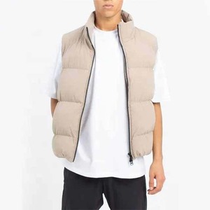 2026 Streetwear Men's High Quality Cotton Puffer Vest Custom Logo Embroidered Stand Collar New Design with OEM Service - Product Image 3