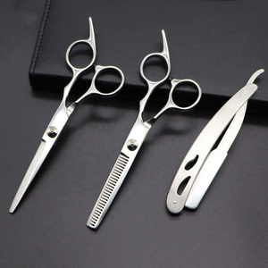 Barber Scissors Kit With Comb <b>Razor</b> And Clips Hair Cutting <b>Set</b> Hairdressing Kit Barber Scissors <b>Set</b> - Product Image 2