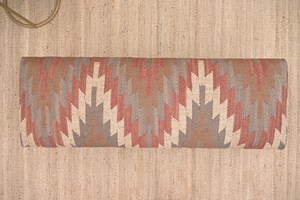 Premium Handmade Kilim Jute Upholstered <b>Bench</b> Indian Wool Rug <b>Wooden</b> Ottoman Seat for Bedroom Living Room - Product Image 3