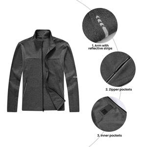 Ensemble de survêtement d'hiver pour homme le plus vendu : veste zippée et pantalon de jogging, logo personnalisé, couleur unie, respirant, séchage rapide, vêtements de sport athlétiques - Product Image 4