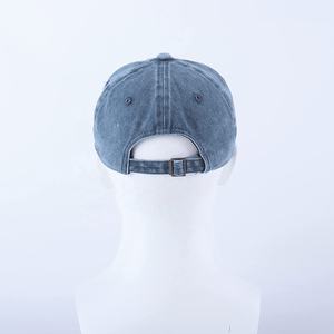 Gorra de béisbol ajustable de nuevo diseño 100% algodón lavado Denim Puff estampado deportivo papá sombrero para hombres y mujeres - Product Image 5