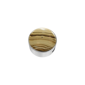 Premium Silver Plated Classic 925 Sterling Silver Women's/Unisex Slider Schalenblende Mix Shapes Spring <b>Lock</b> <b>Cable</b> Chain Bezel - Product Image 3