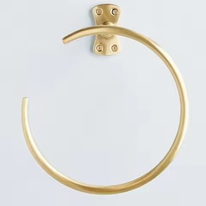 High On Demand Towel Holder In Teardrop Shape Gold Tone Metal Storage Holder <b>Rack</b> For Towel For Home Hotel - Product Image 5