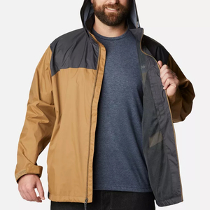 VANEK INTERNATIONAL Unisex Color Blocking <b>Racer</b> <b>Jacket</b> Zipper Front Waterproof Windproof Breathable Sporty Hooded Fleece Quilted - Product Image 1