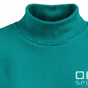 Teal Green Women High Neck Sweatshirt Long Sleeve Loose Fit <b>Pullover</b> Fleece Mock Neck Casual Winter Streetwear Fashion <b>Jumper</b> - Product Image 3