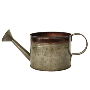Arrosoir classique en zinc galvanisé avec motif en relief pour le jardinage, soin des plantes d'intérieur et d'extérieur, arrosoir fait main - Product Image 1