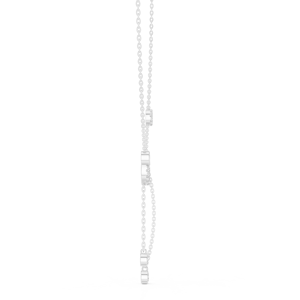 Collar con Colgante de Diamante Circular Elegante en Oro Blanco de 10K, con Diamantes Cultivados en Laboratorio y Engastados en Bisel - Product Image 3