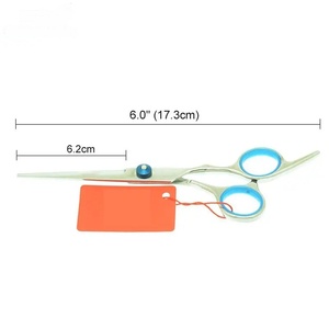 Ciseaux de coiffure professionnels en acier inoxydable 9CR13, lame tranchante, manche en plastique, non pliables, pour droitiers, manche long, salon - Product Image 2