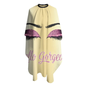 Cape de Coiffure Imprimée Personnalisée avec Logo, Faible MOQ, Imperméable, Fermeture à Boutons Ajustable, Haute Qualité, Nouvelle Arrivée, Service OEM - Product Image 1