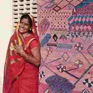 Far East Green Silk Medallion Rectangle Puzzle Patterns for Teen Living Room Hallway-LRS-17 Moroccan Hand knotted Wool Area Rugs - Product Image 6