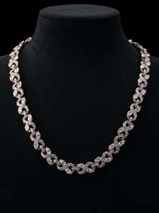 Cadena de Eslabones Infinitos de 12 mm, Plata 925, Collar de Moissanita VVS1, Corte Redondo en Forma de Pera, Pasa la Prueba del Diamante, Joyería Hip Hop Personalizada para Hombre y Mujer - Product Image 6