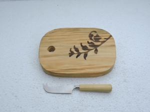 Tabla de Cortar Rectangular de Madera con Asa, Acabado Natural, Tabla de Cocina de una Sola Pieza - Product Image 6