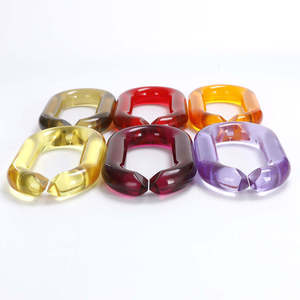 Résine époxy de qualité supérieure, maillons de chaîne artistiques, formes rondes colorées, pièces décoratives transparentes faites à la main pour la coulée et l'artisanat - Product Image 5