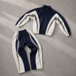 Wholesale Unisex <b>Hooded</b> Streetwear Windbreaker Track Pants Jacket Set with Zip Pockets for US Fitness Retailers Custom Supply - Product Image 6