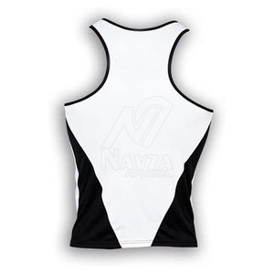 Maillot de lutte Navza pour homme, noir et blanc, respirant, vêtements de sport pour adultes - Product Image 3