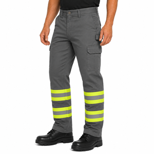 Pantalon de travail cargo réfléchissant haute visibilité pour hommes, respirant, pour la construction, service OEM personnalisé, vente en gros - Product Image 5