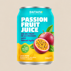 Jus de fruit de la passion Datafa 250ml, non concentré, enrichi en vitamine C, fraîchement pressé, en canette, Vietnam, échantillon gratuit - VENTE CHAUDE - Product Image 1