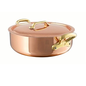 Casserole en acier inoxydable poli de qualité supérieure avec couvercle et poignées en acier inoxydable, durable pour les restaurants haut de gamme et les buffets - Product Image 3