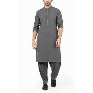 Ensemble Kurta pour homme résistant aux plis, en coton respirant de qualité supérieure, Shalwar Kameez, finition douce, vêtements traditionnels pour homme - Product Image 1